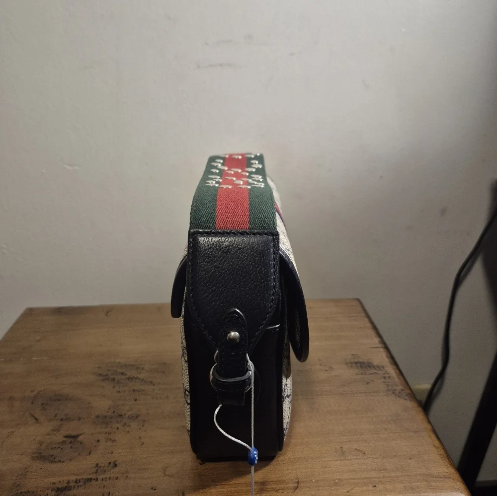 Authentic Gucci Ophidia Small Shoulder Crossbody Navy Handbag EUC HTF - Picture 8 of 16